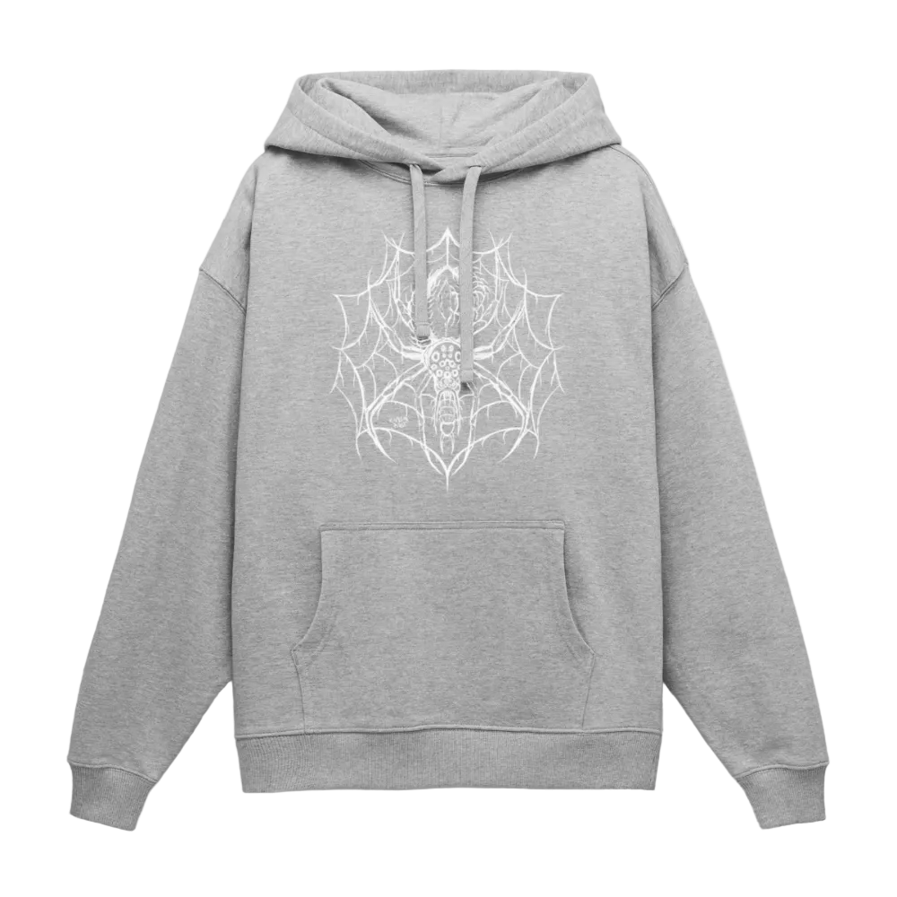 OVERSIZE HOODIE "CENTIPEDE" UNISEX - heather grey