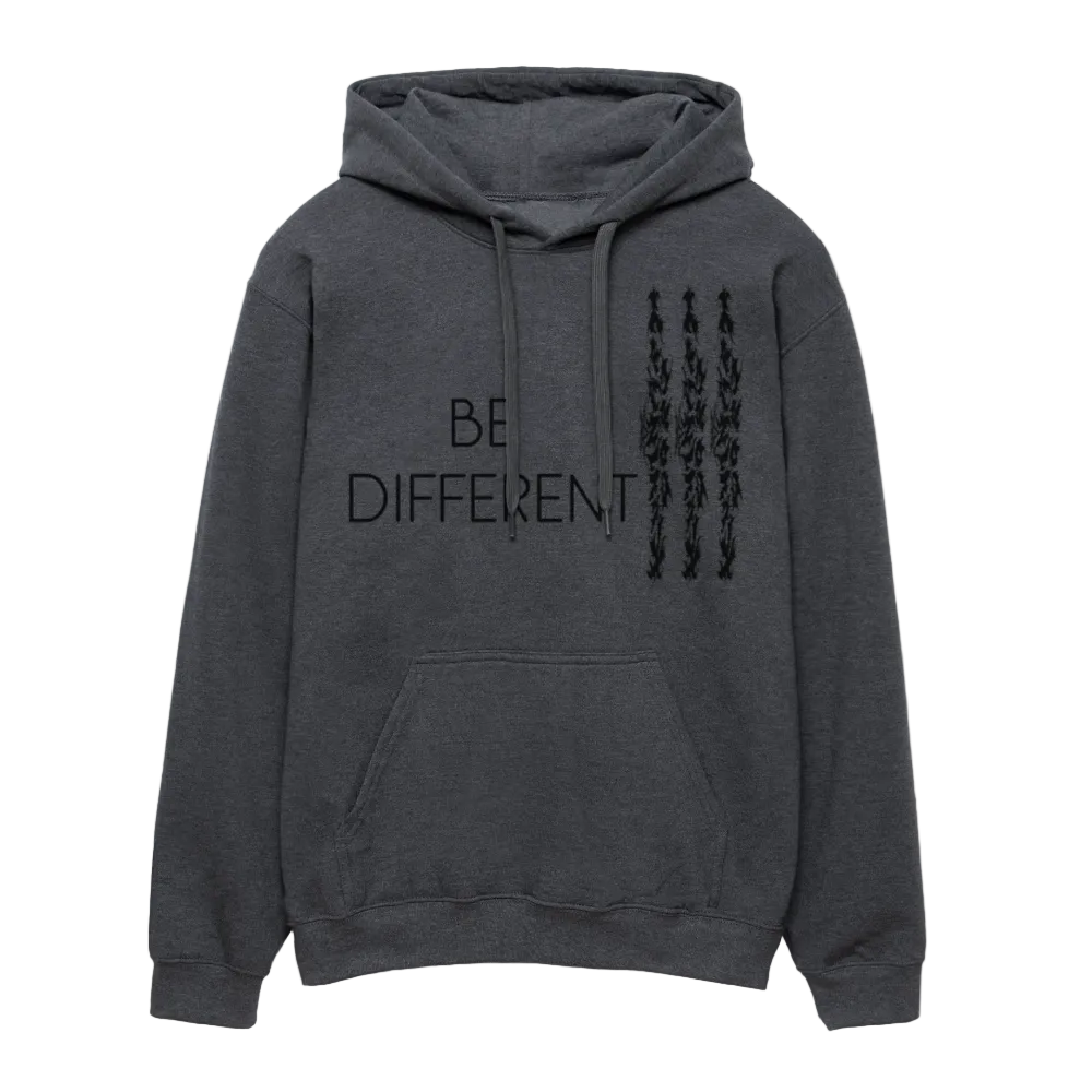 BE DIFFERENT UNISEX HOODIE - dark heather grey