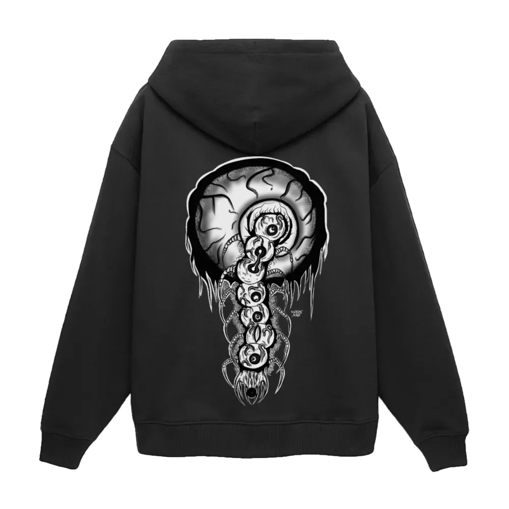 OVERSIZE HOODIE "FUCKINGCORE" - black