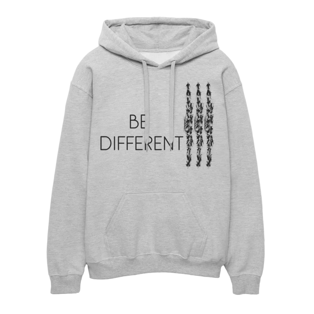 BE DIFFERENT UNISEX HOODIE - light heather grey